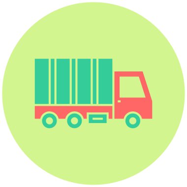 Kamyon. Web simgesi basit illüstrasyon