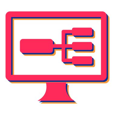 Bilgisayar ağı. vektör illüstrasyonu