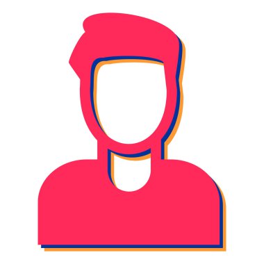 Adam avatar ikonu. Kişinin vektör sembolü web tasarımının basit bir gösterimi