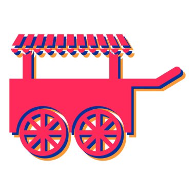 Gıda standının vektör illüstrasyonu