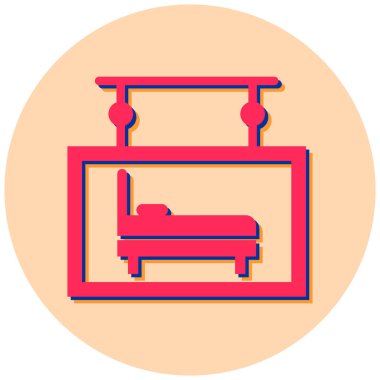 Mobilya. Web simgesi basit illüstrasyon