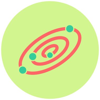 Galaksi. Web simgesi basit illüstrasyon