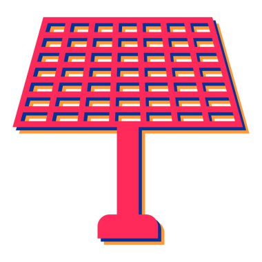 Güneş paneli simgesi. beyaz arkaplanda izole edilmiş web tasarımı için güneş ışığı çizimi çizimi