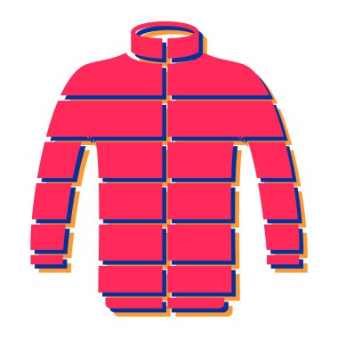 kış ceketi ikonu vektör illüstrasyon tasarımı