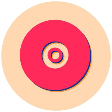 CD mi? Web simgesi basit illüstrasyon