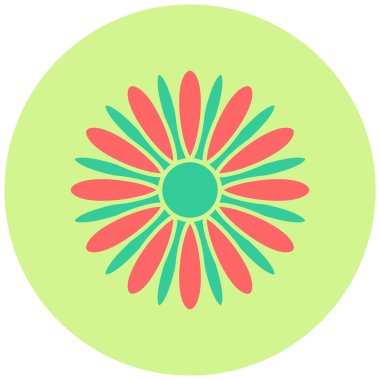 Çiçek. Web simgesi basit illüstrasyon