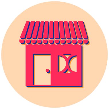 Dükkan. Web simgesi basit illüstrasyon