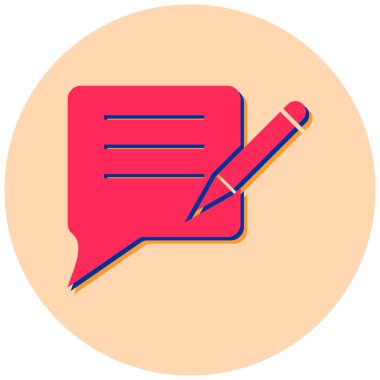 Konuş. Web simgesi basit illüstrasyon