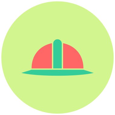 Miğfer. Web simgesi basit illüstrasyon