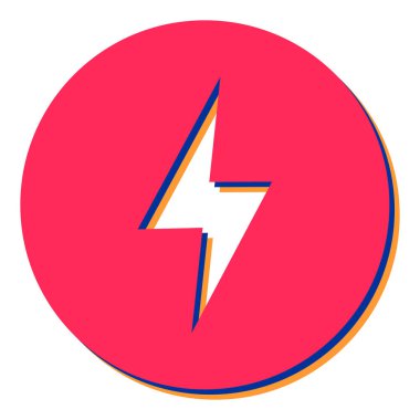 Şimşek simgesi vektör illüstrasyon tasarımı