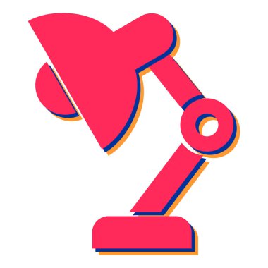 masa lambası simgesi, vektör illüstrasyonu basit tasarım 