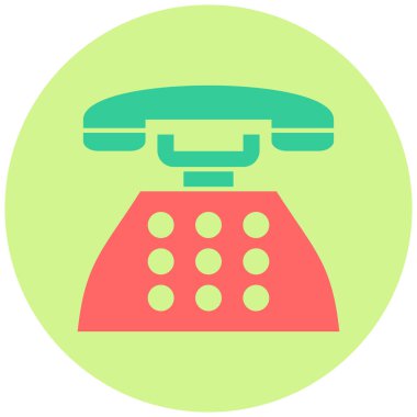 - Telefon. Web simgesi basit illüstrasyon 