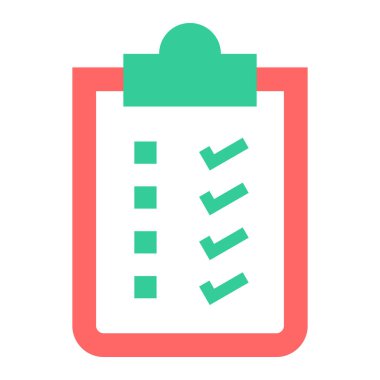 Kontrol listesi. Web simgesi basit illüstrasyon