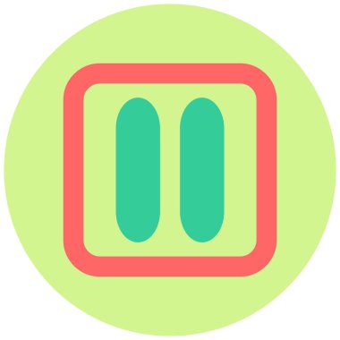 Duraklat simgesinin vektör illüstrasyonu