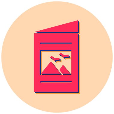 Kitap. Web simgesi basit illüstrasyon