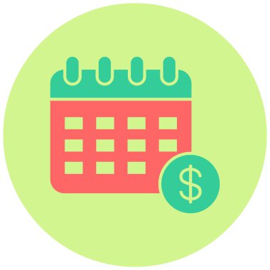 Ödeme Günü. Web simgesi basit illüstrasyon