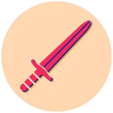 Kılıç. Web simgesi basit illüstrasyon