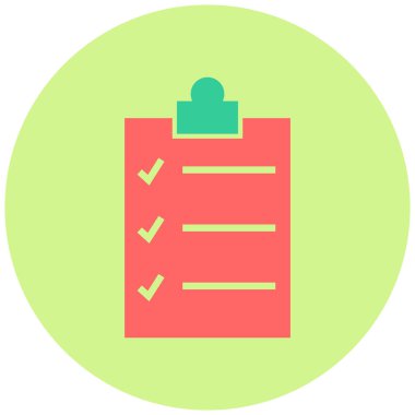 Kontrol listesi. Web simgesi basit illüstrasyon