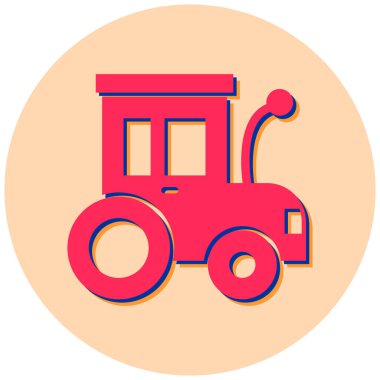 Traktör. Web simgesi basit illüstrasyon