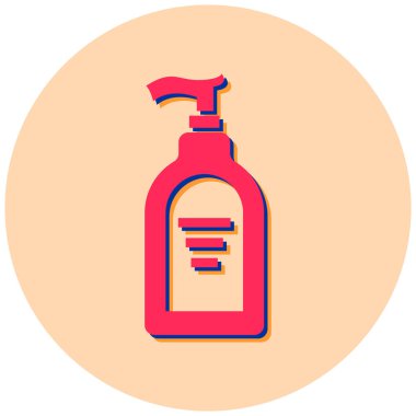 Bir şişe simgesinin vektör illüstrasyonu