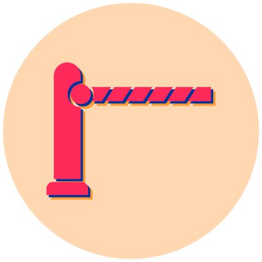 Bariyer. Web simgesi basit illüstrasyon