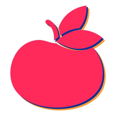 elma ikonu vektör illüstrasyonu