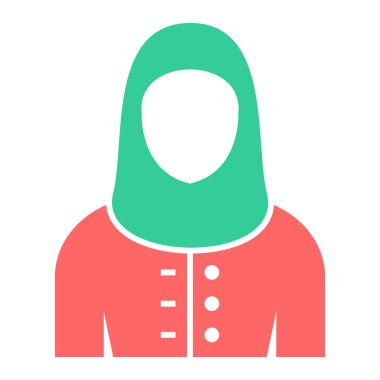 Kadın. Web simgesi basit illüstrasyon