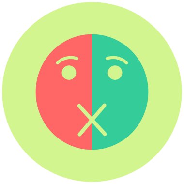 Sessiz yüz ifadesi vektör simgesi