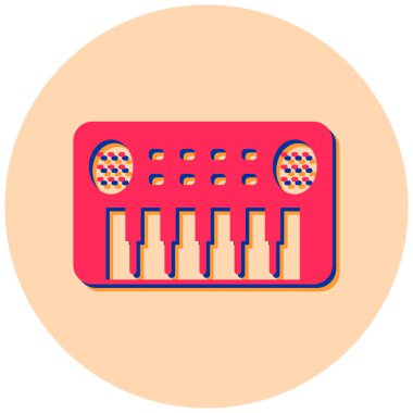 Klavye. Web simgesi basit illüstrasyon