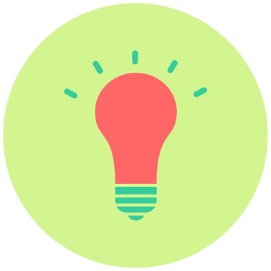 Ampul. Web simgesi basit illüstrasyon