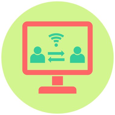 Sosyal Medya web simgesi basit illüstrasyon