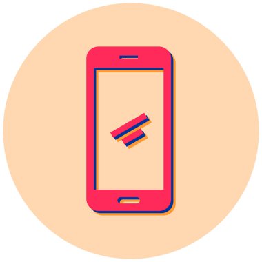 Cep telefonu. Web simgesi basit illüstrasyon