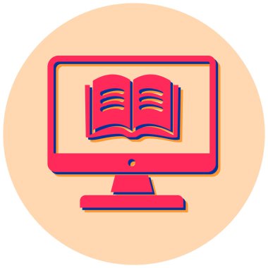 Kitap. Web simgesi basit illüstrasyon