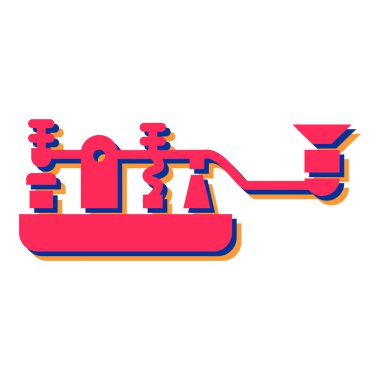 Borulu bir gaz tankının vektör çizimi