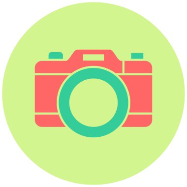 Kamera. Web simgesi basit illüstrasyon