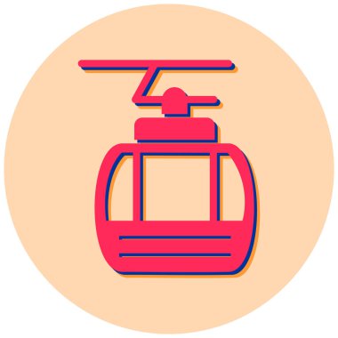 kablo araba simgesi, vektör illüstrasyonu basit tasarım 