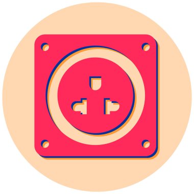 Soket. Web simgesi basit illüstrasyon