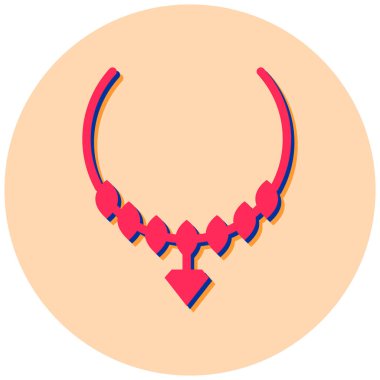 Kolye. Web simgesi basit illüstrasyon