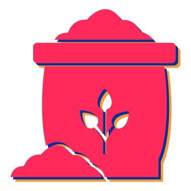 Çiçek vektör illüstrasyon tasarımı olan saksı