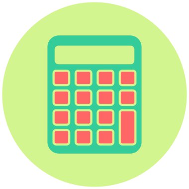 Hesap makinesi. Web simgesi basit illüstrasyon