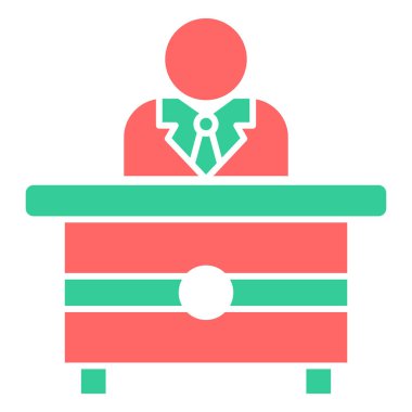 İş adamı. Web simgesi basit illüstrasyon