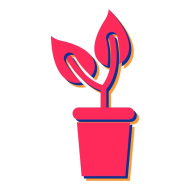 bitki simgesi vektör illüstrasyonu