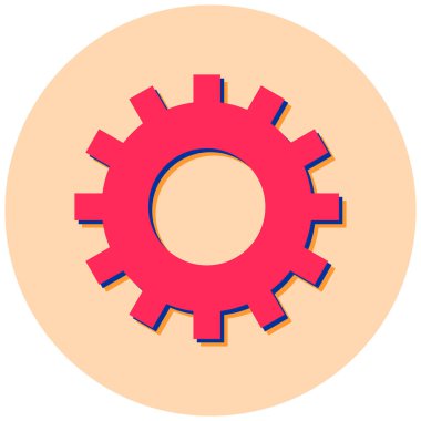 dişli yerleştiriyorum. Web simgesi basit illüstrasyon