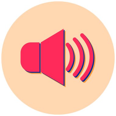 Ses. Web simgesi basit illüstrasyon