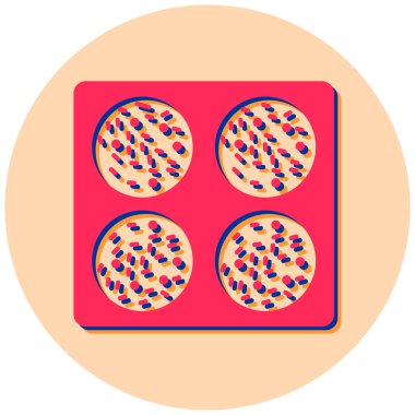 pizza. Web simgesi basit illüstrasyon