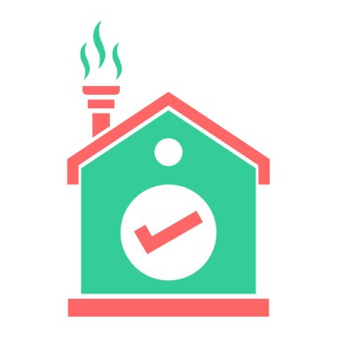 Bir ev simgesinin vektör illüstrasyonu