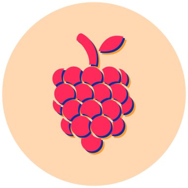 Üzüm. Web simgesi basit illüstrasyon