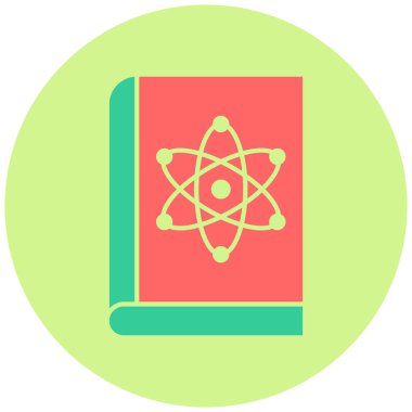 Fizik kitabı. Web simgesi basit tasarım