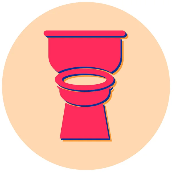 Toilet Web Icoon Eenvoudig Ontwerp — Stockvector