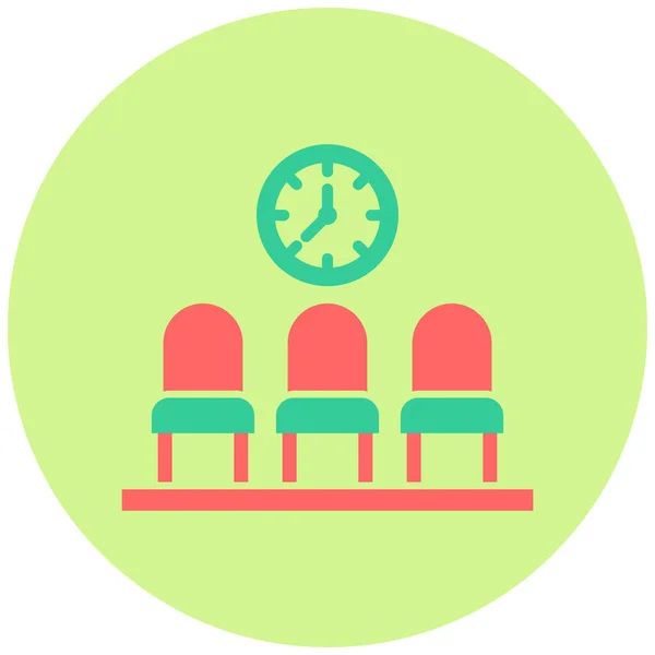 Waiting Room Web Icon Simple Illustration — Archivo Imágenes Vectoriales